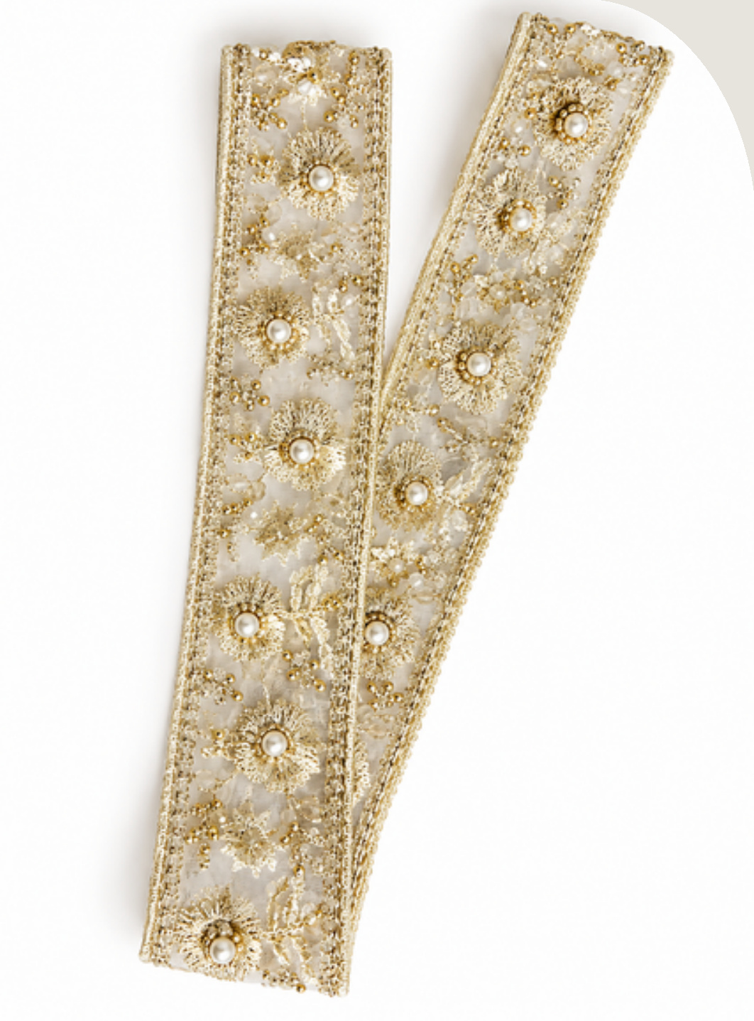 Choker Flor beige