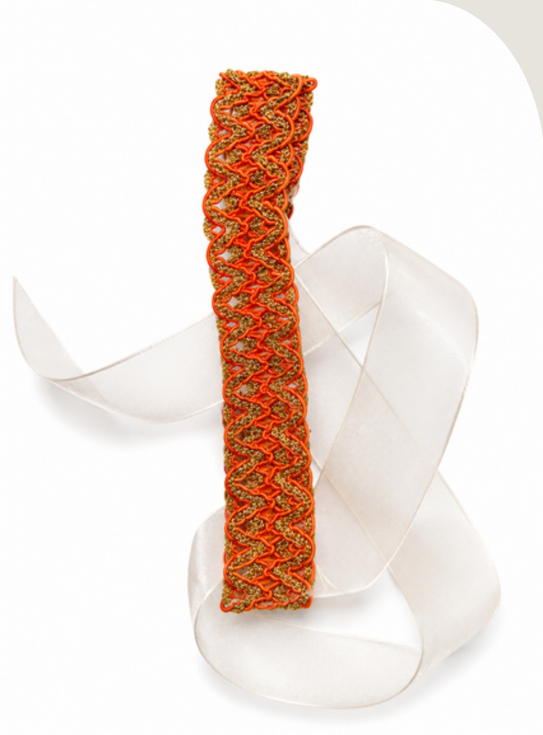 Choker bordado naranja