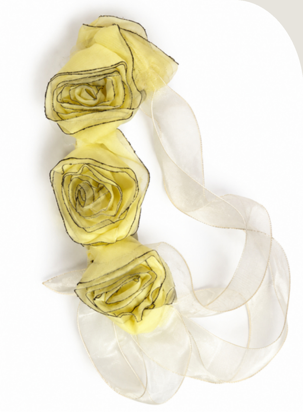 Choker Flores beige