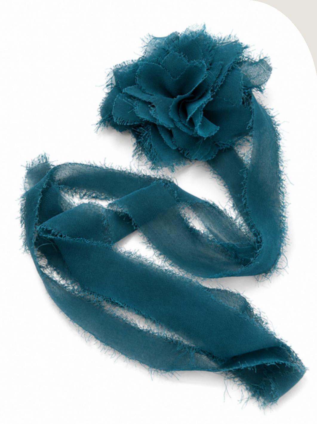 Choker Flor de tul azul
