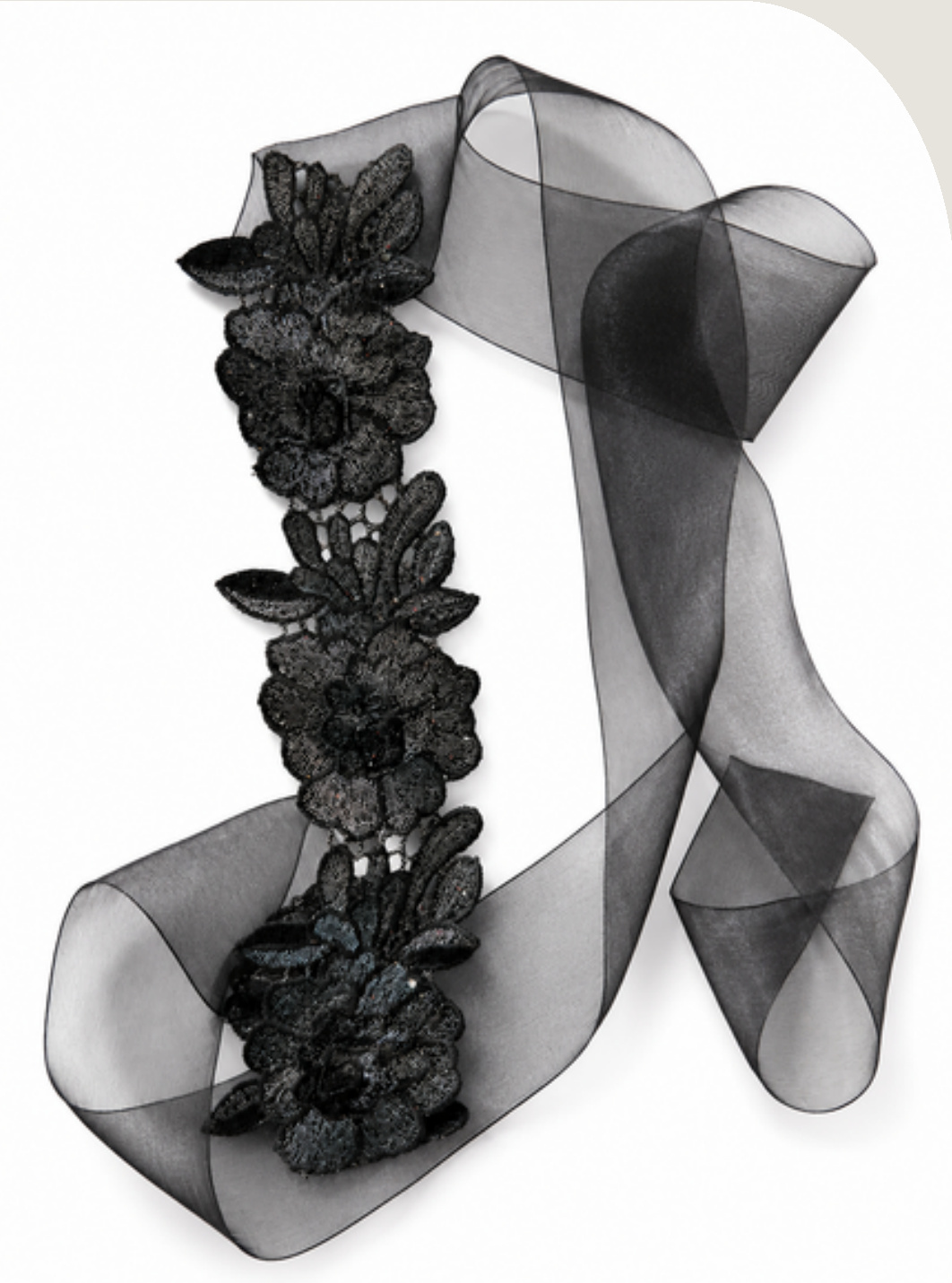 Choker Flor Encaje negro