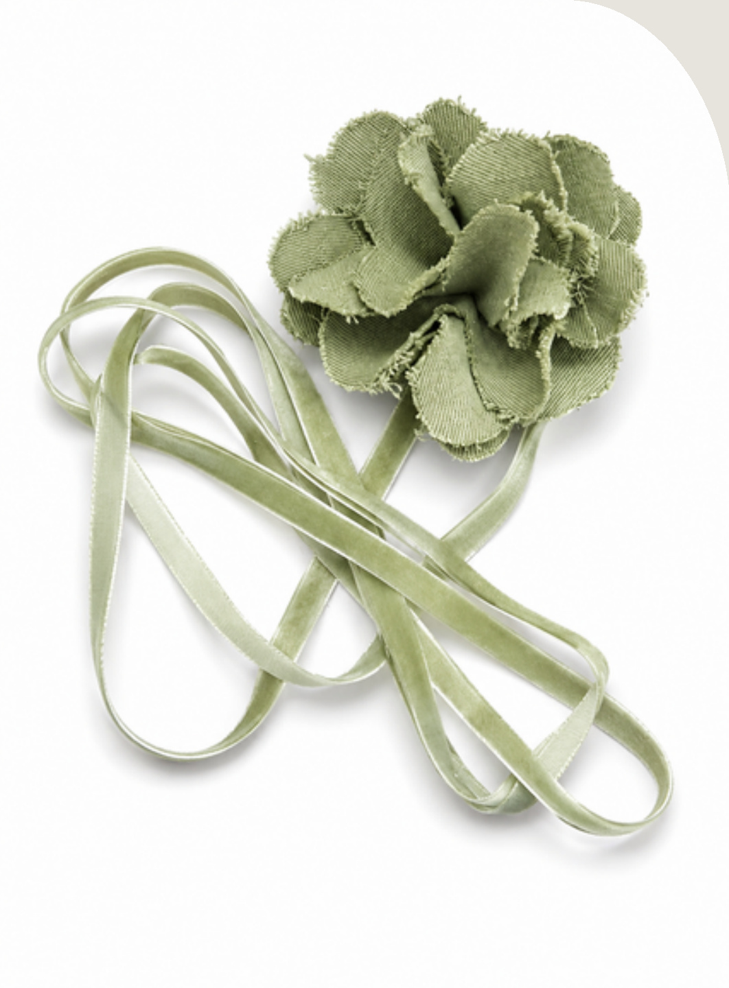 Choker Flor Vaquera verde